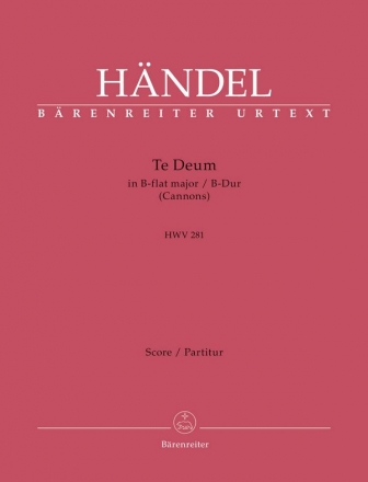 Te Deum fr Cannons HWV281 fr gem Chor und Orchester Partitur (en)