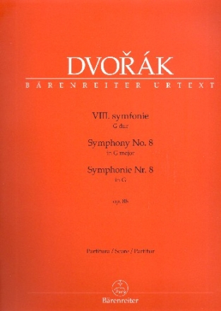 Sinfonie G-Dur Nr.8 op.88 fr Orchester Partitur