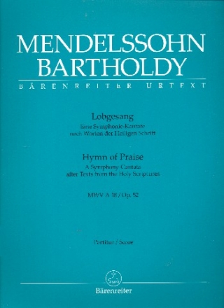 Lobgesang op.52 MWV A18 fr Soli, Chor und Orchester Partitur