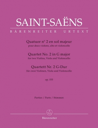 Quartett G-Dur Nr.2 op.153 fr Streichquartett Stimmen