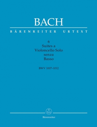 6 Suiten BWV1007-1012 fr Violoncello mit Textband und Faksimiles (dt/en)