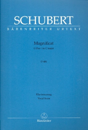 Magnificat C-Dur D486 fr Soli, gem Chor und Orchester Klavierauszug