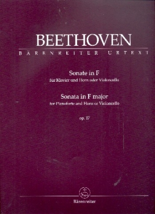 Sonate F-Dur op.17 fr Horn (Violoncello) und Klavier Spielpartitur und Stimmen