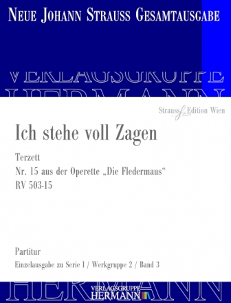 Strau (Sohn), Johann, Die Fledermaus - Ich stehe voll Zagen (Nr. 15)  Soli und Orchester Partitur