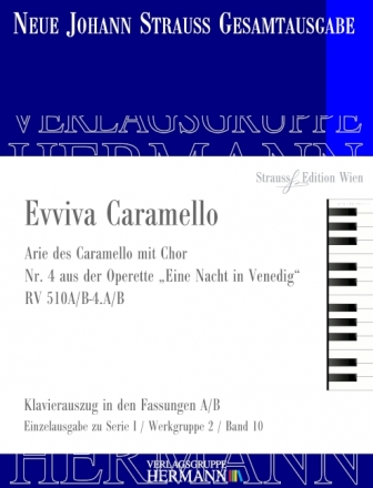 Strau (Son), Johann, Eine Nacht in Venedig - Evviva Caramello (Nr. 4) Tenor und Orchester Klavierauszug