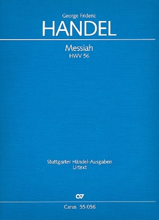 The Messiah HWV56  for soli, mixed chorus and orchestra (en/dt) score (paperback)