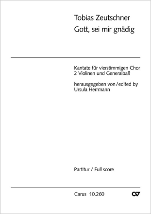 Gott, sei mir gndig Coro SATB, 2 Vl, Bc, [Solo T] P