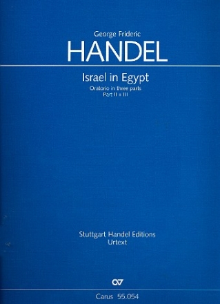 Israel in gypten HWV54 (Version 1739) fr Soli, gem Chor und Orchester Partitur Teil 2 und 3 (en/dt)