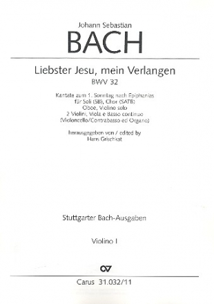 Liebster Jesu mein Verlangen Kantate Nr.32 BWV32 Violine 1