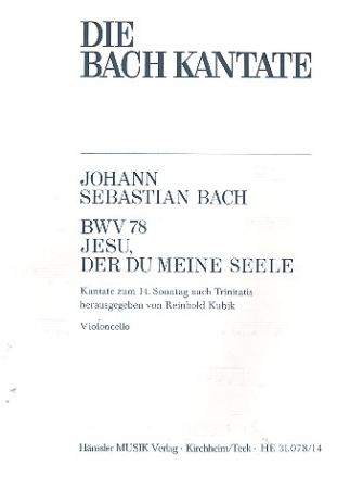 Jesu der du meine Seele Kantate Nr.78 BWV78 Violoncello