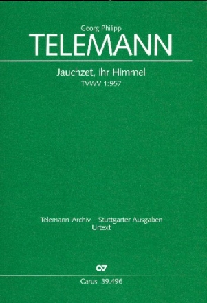Jauchzet ihr Himmel TMV1,957 Kantate fr Soli (SA), Chor (SAB oder SA), 2 Violinen und Bc,  Partitur