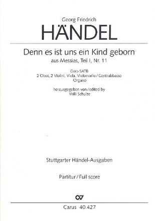 Denn es ist uns ein Kind geboren (Version 1) fr gem Chor und Orchester Partitur