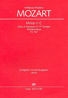 Missa C-Dur KV167 fr Chor und Orchester Studienpartitur