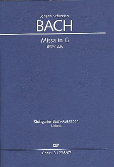 Messe G-Dur BWV236 fr Soli, gem Chor und Orchester Studienpartitur