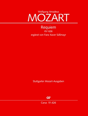 Requiem d-Moll KV626 fr Soli, gem Chor und Orchester Partitur (ergnzt von Smayr)