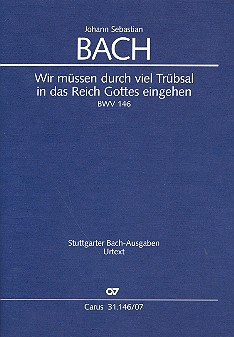 Wir mssen durch viel Trbsal Kantate Nr.146 BWV146 Studienpartitur (dt/en)