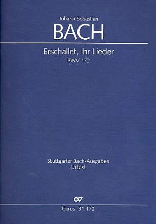 Erschallet ihr Lieder Kantate Nr.172 BWV172 Partitur (dt/en)