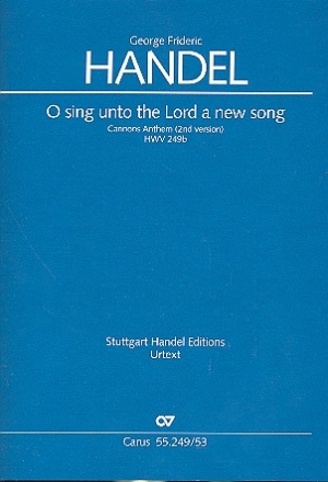 O sing unto the Lord a new Song HWV249b fr Soli, Frauenchor, Oboe, 2 Violinen und Bc Klavierauszug (en/dt)