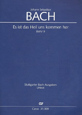 Es ist das Heil uns kommen her BWV9 Kantate fr Soli (SATB), gem Chor und Orchester Partitur (dt/en)