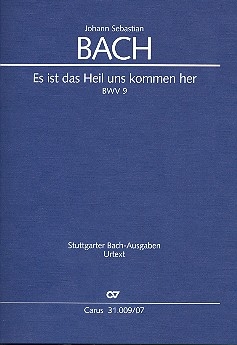 Es ist das Heil uns kommen her Kantate Nr.9 BWV9 Studienpartitur (dt/en)