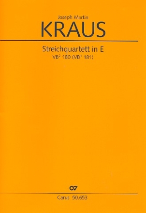 Streichquartett E-Dur Nr.3 VB180 (VB1/178) Partitur und Stimmen