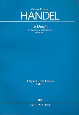 Dettinger Te Deum HWV283 fr Soli, gem Chor und Orchester Klavierauszug