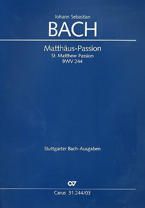 Matthus-Passion BWV244 fr Soli, Chor und Orchester Klavierauszug (dt)