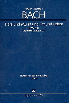 Herz und Mund und Tat und Leben Kantate Nr.147 BWV147 (Leipziger Fassung) Studienpartitur (dt/en)