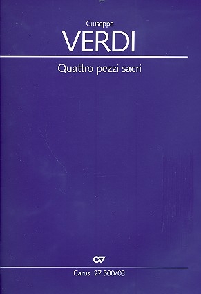 Quattro pezzi sacri fr gem Chor (z.T. mit Orchester) Klavierauszug (Orgelauszug)