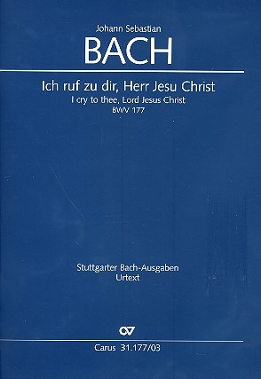 Ich ruf zu dir Herr Jesu Christ Kantate Nr.177 BWV177 Klavierauszug (dt/en)