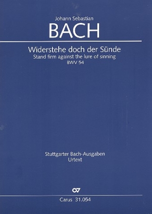 Widerstehe doch der Snde Kantate Nr.54 BWV54 Partitur (dt/en)