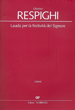 Lauda per la nativit del Signore fr Soli, gem Chor und Orchester Klavierauszug