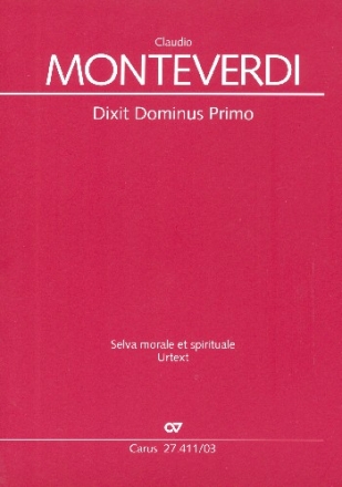 Dixit Dominus primo SV263 fr gem Chor, 2 Violinen und Bc (Instrumente ad lib) Klavierauszug