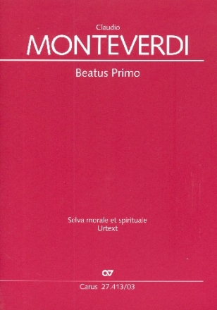 Beatus primo SV268 fr gem Chor, 2 Violinen und Bc (Instrumente ad lib) Klavierauszug