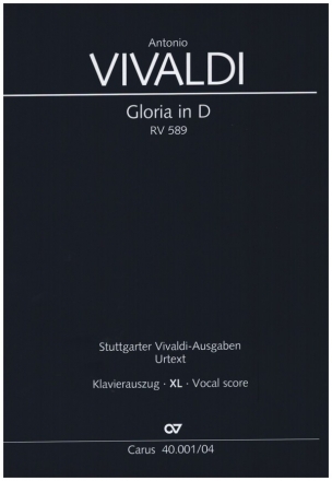 Gloria D-Dur RV589 fr Soli, gem Chor und Orchester Klavierauszug XL im Grodruck (la)