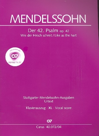 Wie der Hirsch schreit op.42 Psalm 42 fr Soli, gem Chor und Orchester Klavierauszug XL (dt)