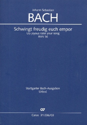 Schwingt freudig euch empor Kantate Nr.36 BWV36 Klavierauszug (dt/en)