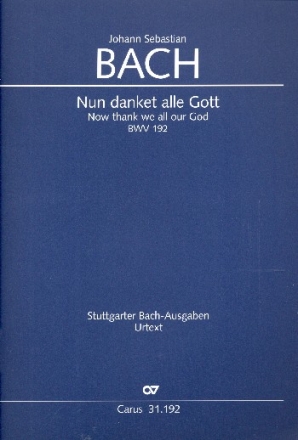 Nun danket alle Gott Kantate Nr.192 BWV192 Partitur (dt/en)