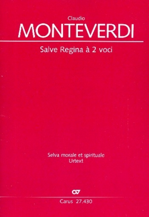 Salve regina SV284 fr 2 Soprane (Tenre)  und Bc 2 Partituren und und Bc