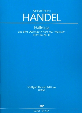 Halleluja aus dem 'Messias' HWV 56, Nr.39 (2 Fassungen) fr gem Chor und Instrumente Partitur (dt/en)