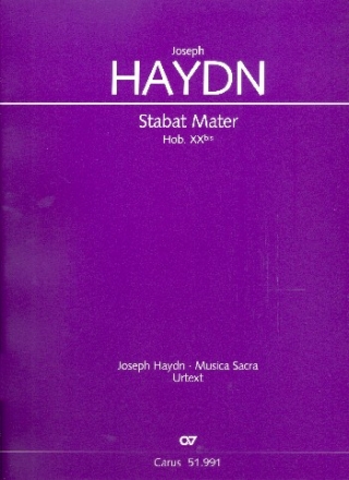 Stabat mater Hob.XXbis fr Soli, gem Chor, 2 Oboen, Streicher und Bc Partitur