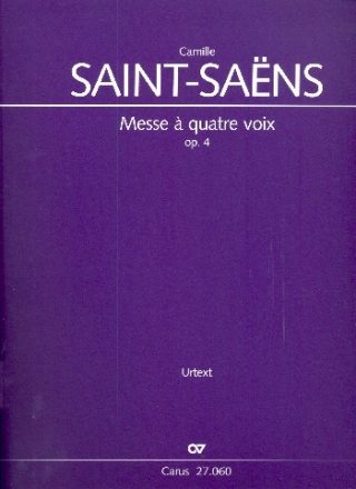 Messe  4 voix op.4 fr Soli, gem Chor und Orchester Partitur