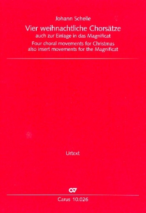 4 weihnachtliche Chorstze (auch zur Einlage in das Magnificat) fr Soli, gem Chor und Orchester Partitur