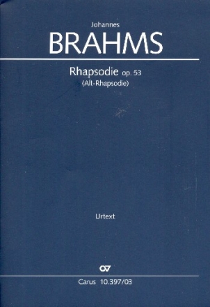 Alt-Rhapsodie op.53 fr Alt, Mnnerchor und Orchester Klavierauszug