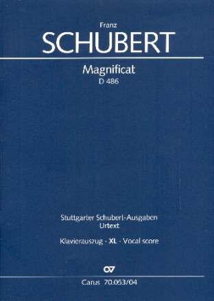 Magnificat C-Dur D486 fr Soli, gem Chor und Orchester Klavierauszug XL im Grodruck