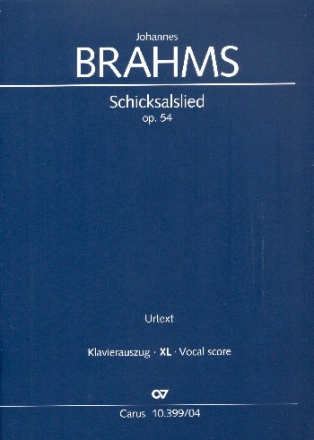 Schicksalslied op.54 fr gem Chor und Orchester Klavierauszug XL im Grodruck