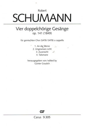 4 doppelchrige Gesnge op.141 fr gem Chor (SATB/SATB) a cappella Chorpartitur