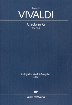 Credo G-Dur RV592 fr Soli, gem Chor und Orchester Klavierauszug