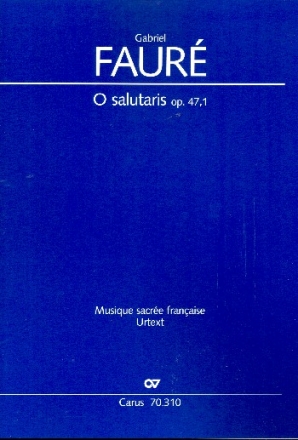 O salutaris op.47,1 fr Bariton und Kammerorchester Partitur