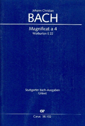 Magnificat a 4 WarbCWE22 fr Soli, gem Chor und Orchester Partitur